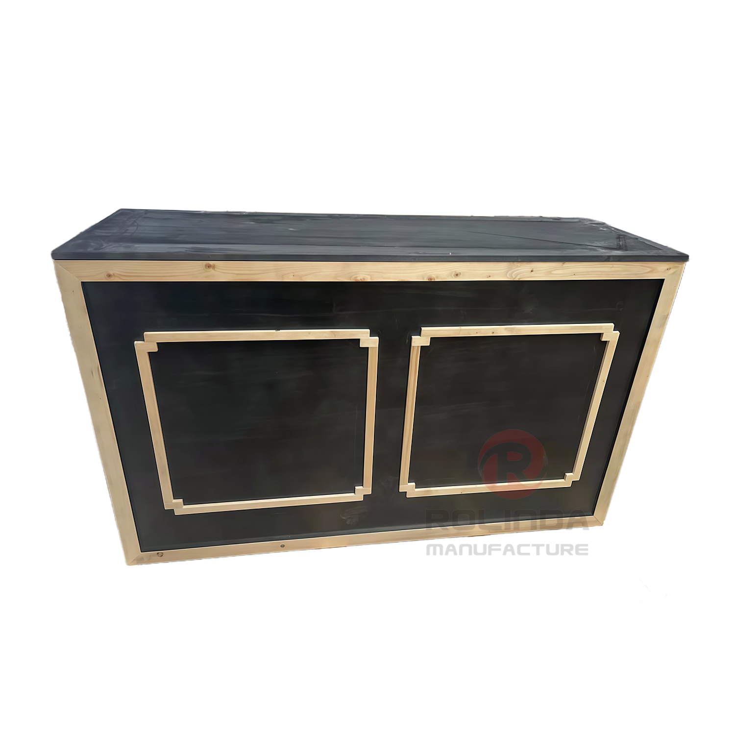 Classic Geometric Framed Folding Portable Buffet table