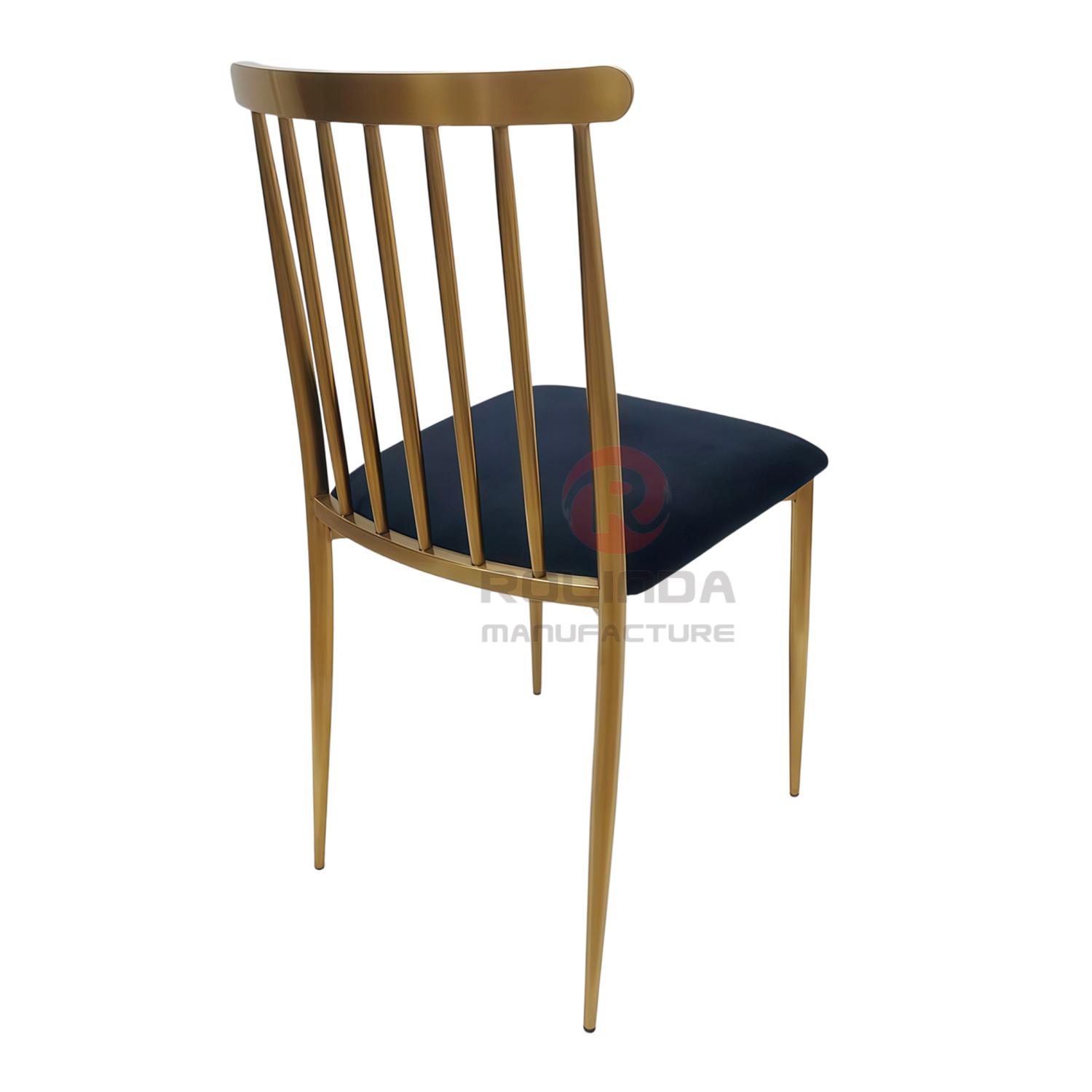 Modern Stainless Steel Lucca Chair with Velvet Cushion
