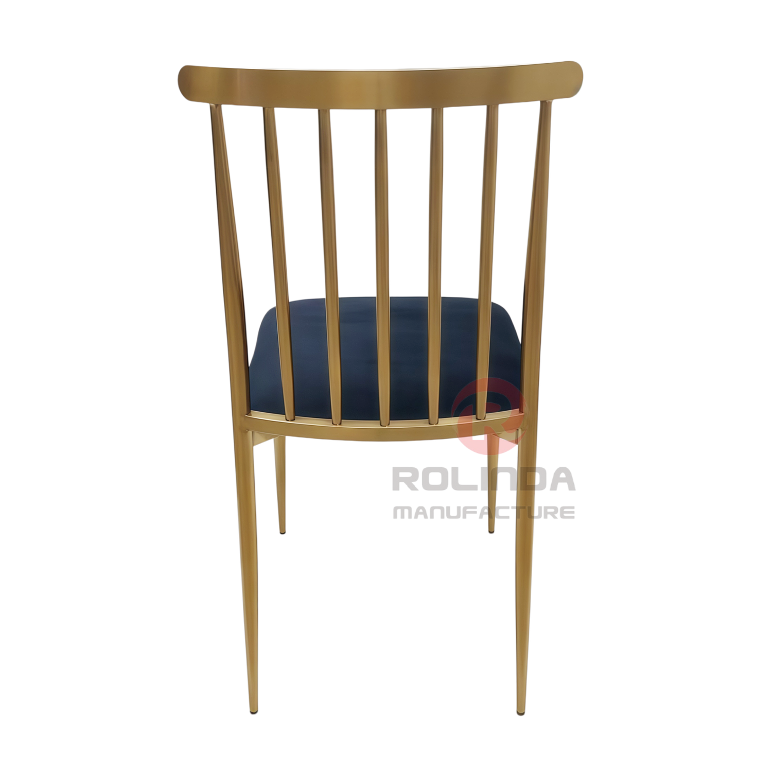 Modern Stainless Steel Lucca Chair with Velvet Cushion