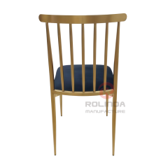 Modern Stainless Steel Lucca Chair with Velvet Cushion