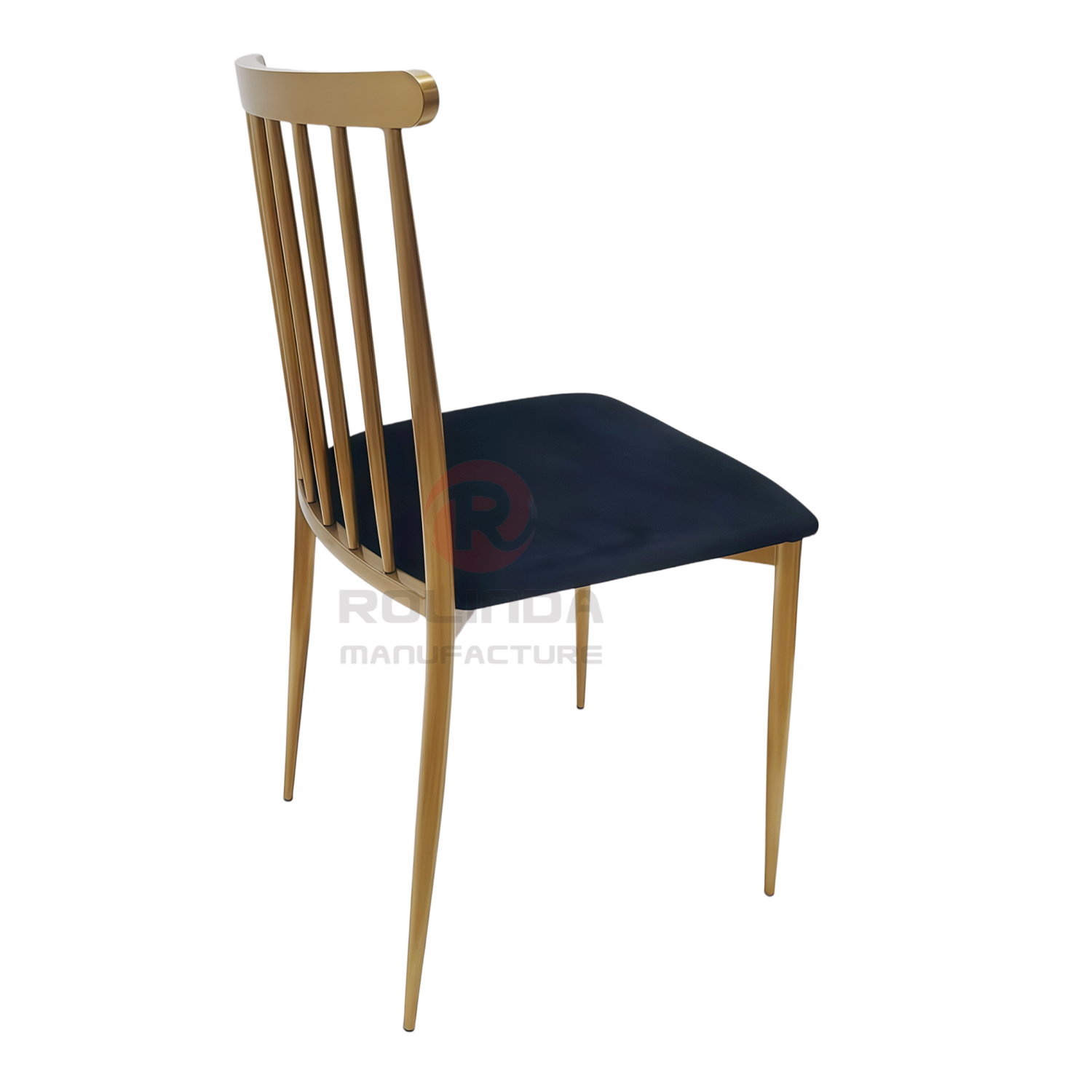 Modern Stainless Steel Lucca Chair with Velvet Cushion