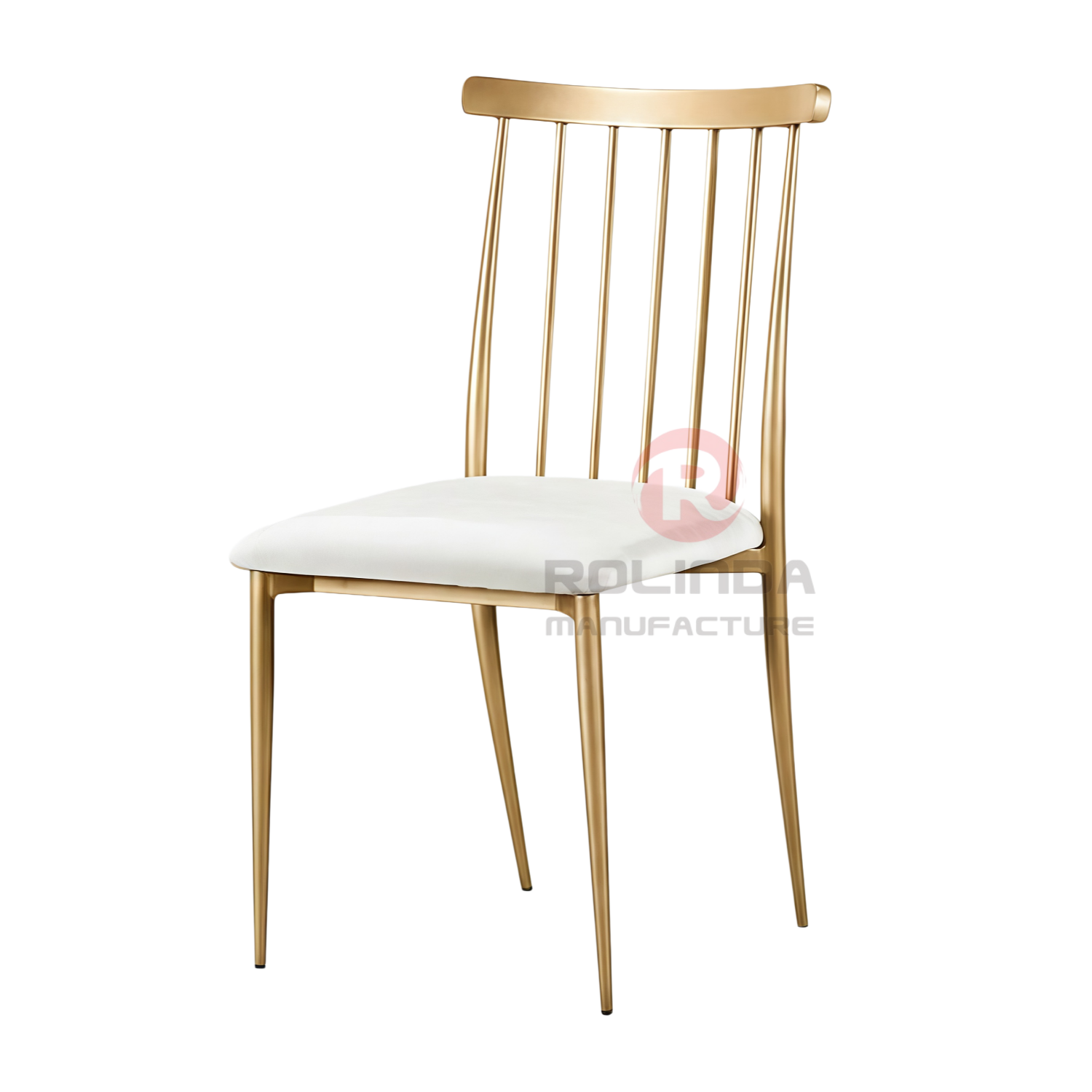 Modern Stainless Steel Lucca Chair with Velvet Cushion