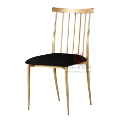 Modern Stainless Steel Lucca Chair with Velvet Cushion