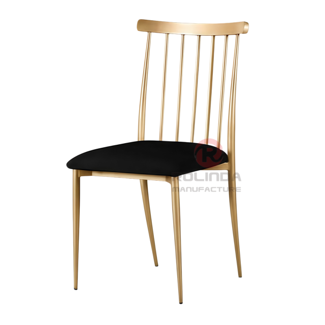Modern Stainless Steel Lucca Chair with Velvet Cushion