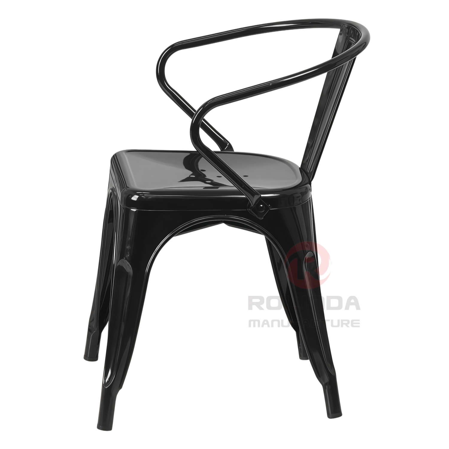 Commercial Metal Tolix Stackable Indoor Outdoor Bistro Dining Armchair