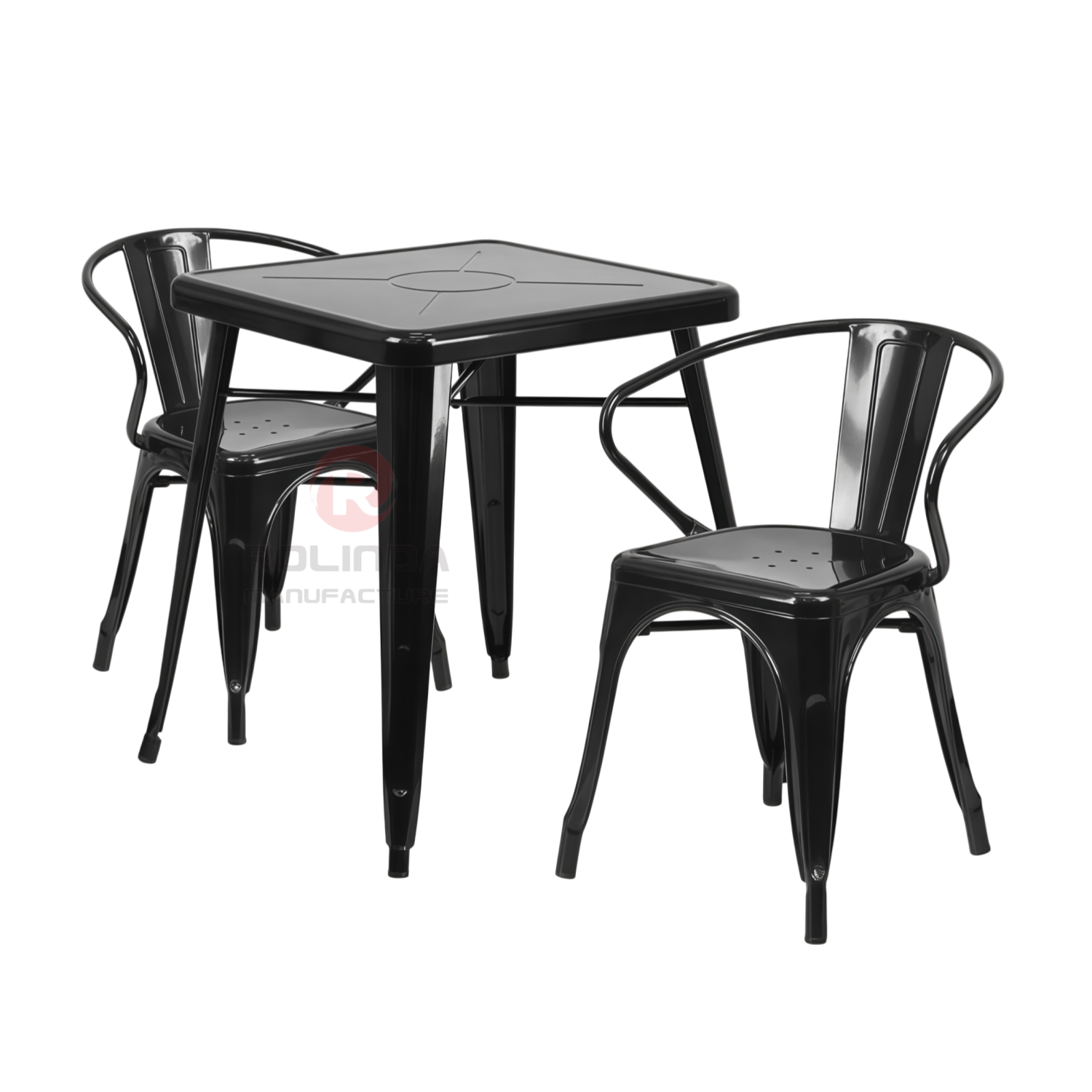Commercial Metal Tolix Stackable Indoor Outdoor Bistro Dining Armchair