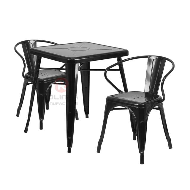 Commercial Metal Tolix Stackable Indoor Outdoor Bistro Dining Armchair