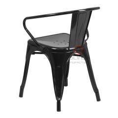 Commercial Metal Tolix Stackable Indoor Outdoor Bistro Dining Armchair