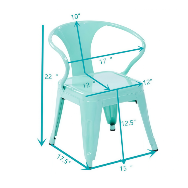Kids Tolix Steel Armchair Stackable Indoor & Outdoor Chair