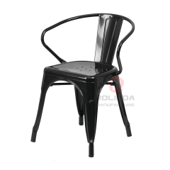 Commercial Metal Tolix Stackable Indoor Outdoor Bistro Dining Armchair