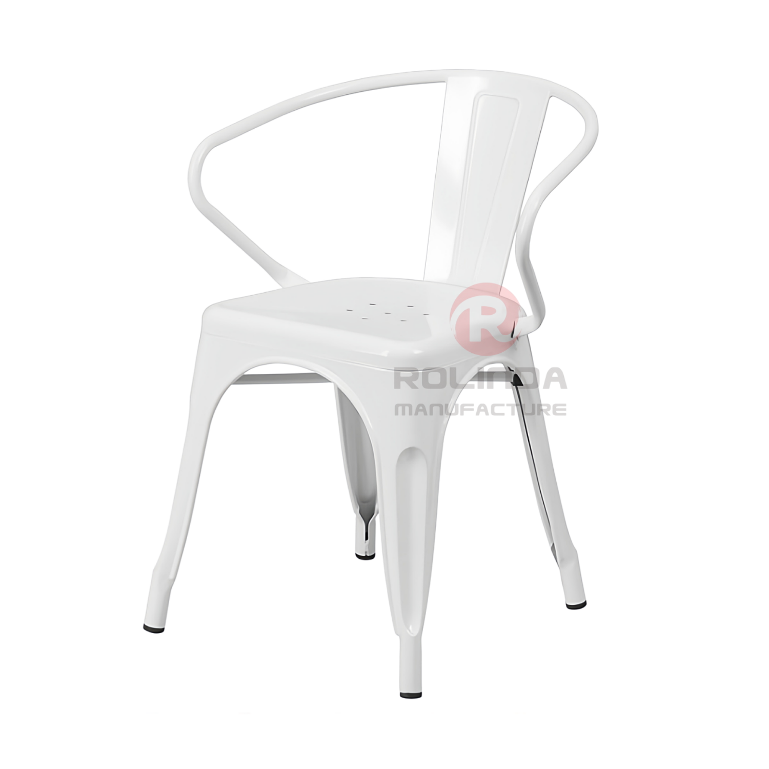 Heavy-Duty Colorful Metal Cafe Armchair for Restaurant, Patio & Event Rentals