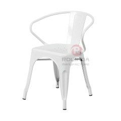 Heavy-Duty Colorful Metal Cafe Armchair for Restaurant, Patio & Event Rentals