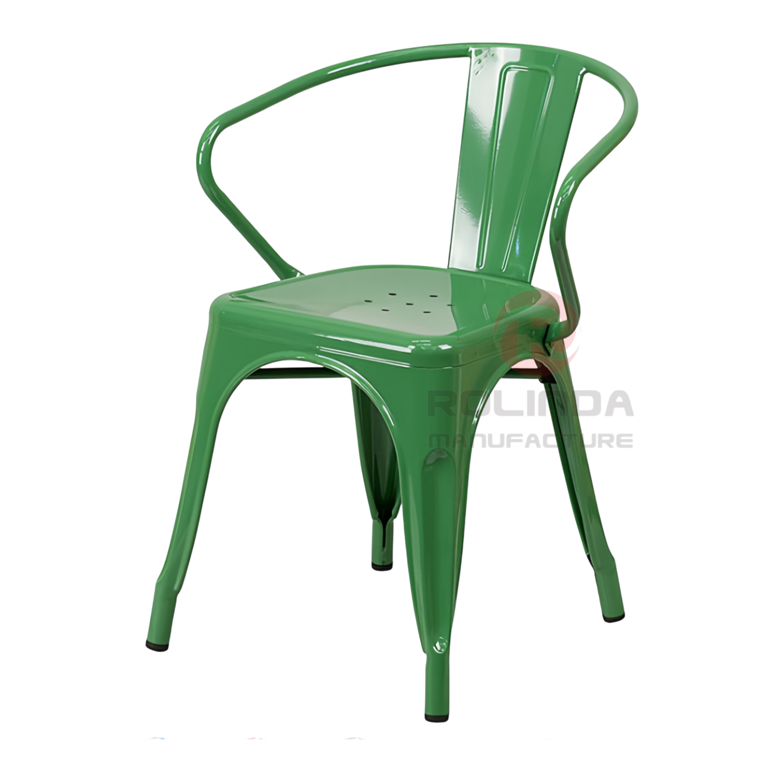 Heavy-Duty Colorful Metal Cafe Armchair for Restaurant, Patio & Event Rentals