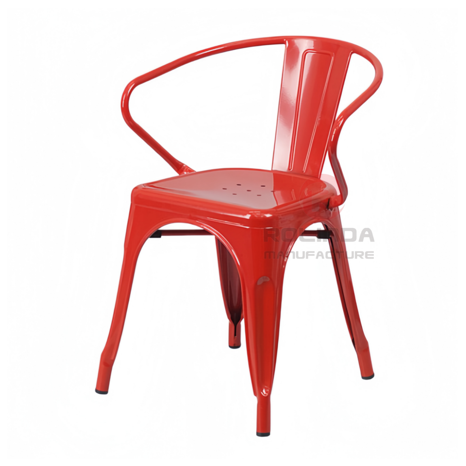 Heavy-Duty Colorful Metal Cafe Armchair for Restaurant, Patio & Event Rentals