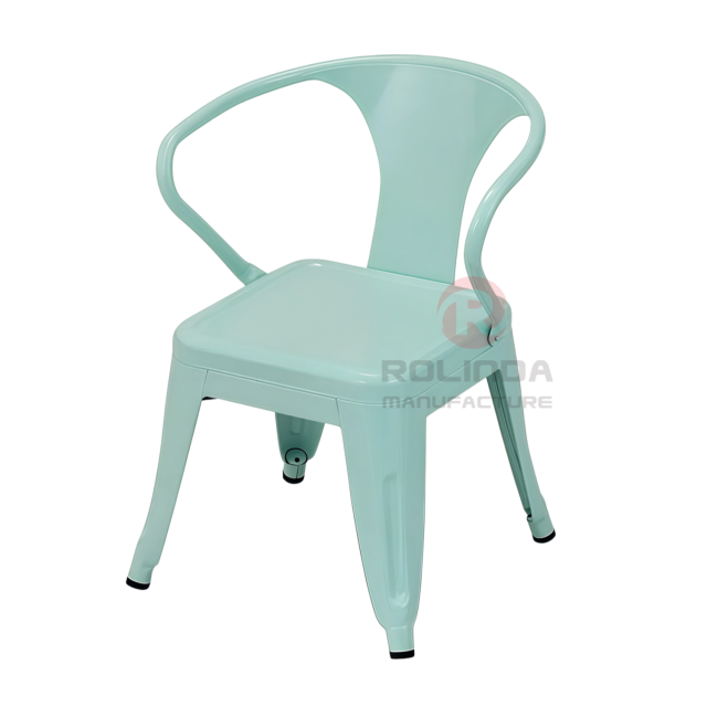 Kids Tolix Steel Armchair Stackable Indoor & Outdoor Chair