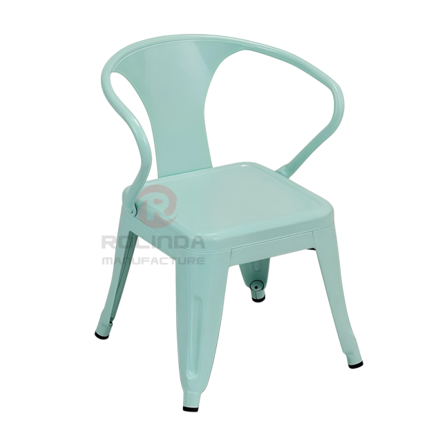 Kids Tolix Steel Armchair Stackable Indoor & Outdoor Chair