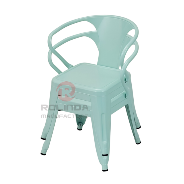 Kids Tolix Steel Armchair Stackable Indoor & Outdoor Chair