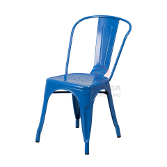 Commercial Stackable Galvanized Steel Tolix Side Chair with Drain Holes
