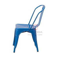 Commercial Stackable Galvanized Steel Tolix Side Chair with Drain Holes
