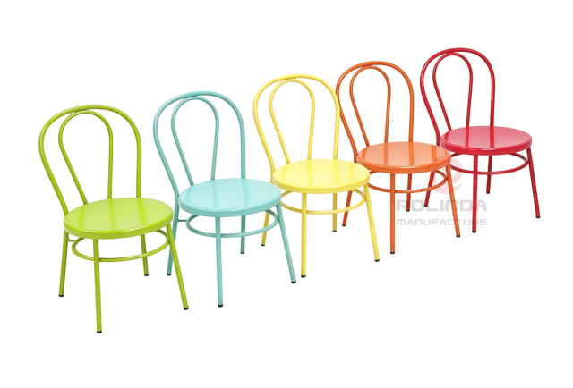 Vintage French Bistro Loop-Back Kids Metal Side Chair