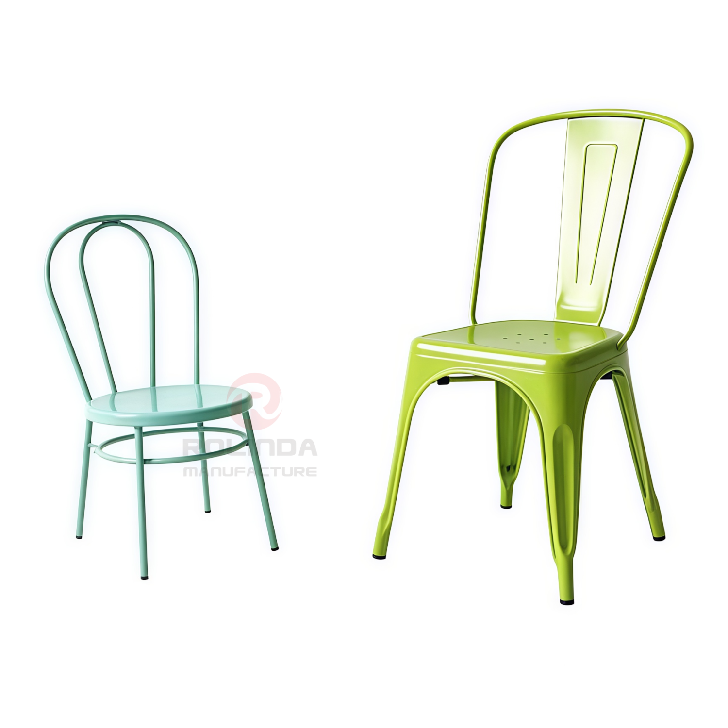Vintage French Bistro Loop-Back Kids Metal Side Chair