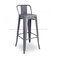 Commercial Industrial Low Backrest Stackable Metal Tolix Bar Stool