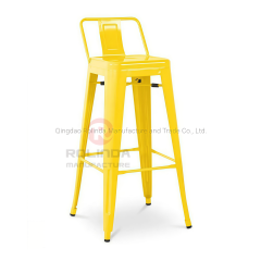 Commercial Industrial Low Backrest Stackable Metal Tolix Bar Stool