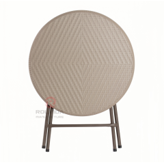 80cm Rattan Look HDPE Plastic Round Outdoor Folding Table