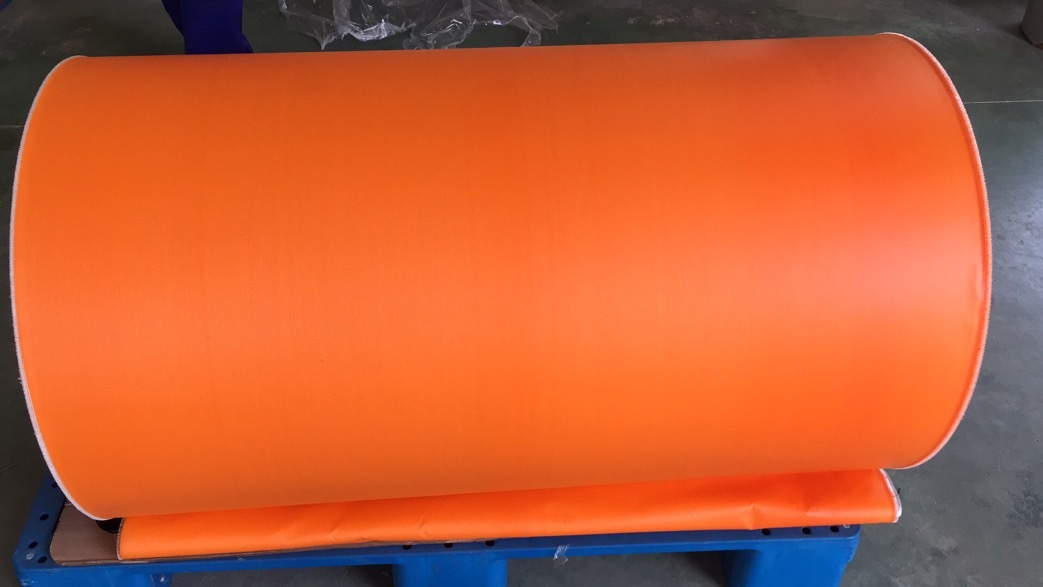 Tejido de fibra de vidrio recubierto de PVC de 0,3 mm de espesor color naranja