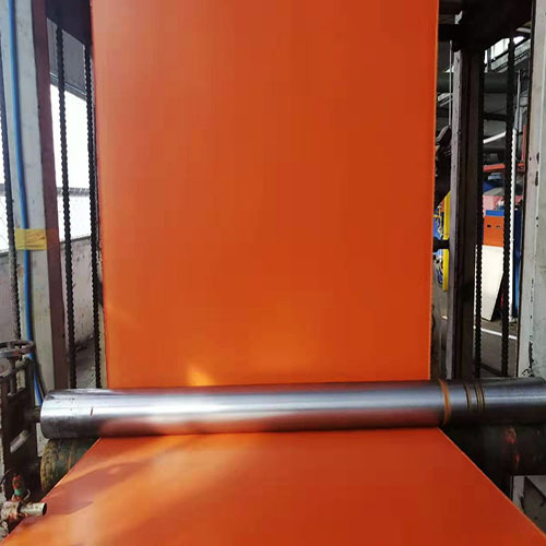 Tejido de fibra de vidrio recubierto de PVC de 0,2 mm de espesor color naranja