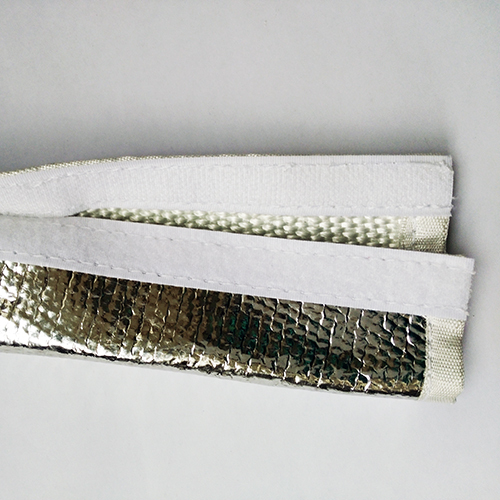 Reflective heat shield fiberglass sleeve