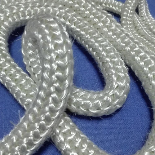 Fiberglass knitted rope