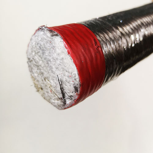 Cuerda de fibra cerámica con trenzado de alambre de inconel