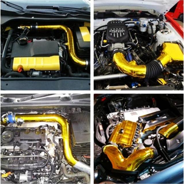 Reflective heat shield with adhesive back