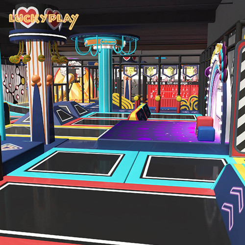 Different age group commercial trampoline adventure park ninja course children indoor playground equipment manufacturers