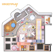 Children's indoor playground equipment with large slides