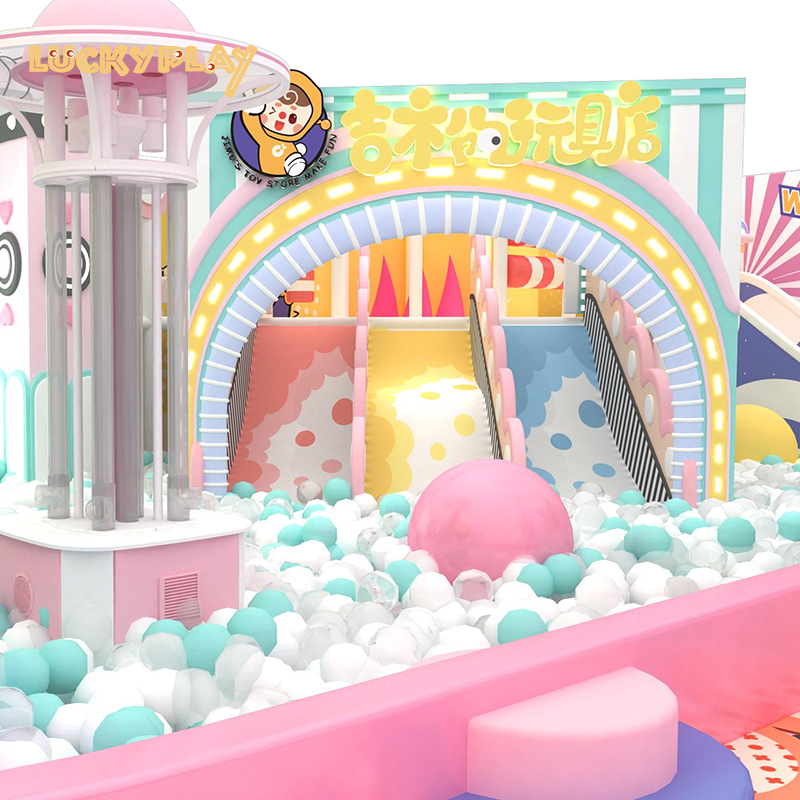 Indoor playground equipment for children slide