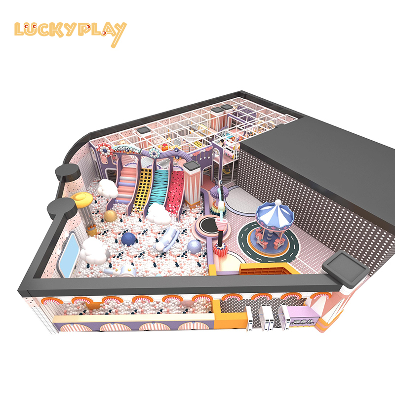 Indoor playground with slide ball pool