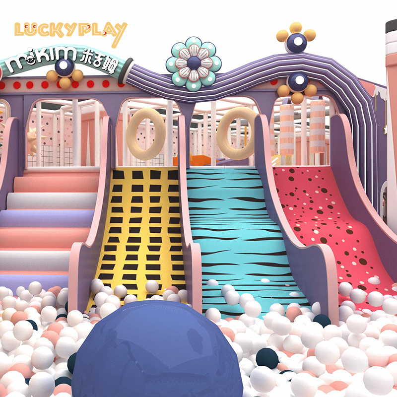 Indoor playground with slide ball pool