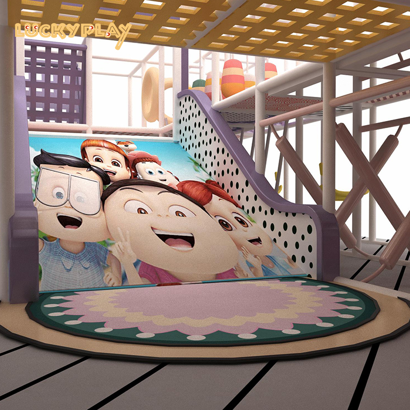 Indoor playground with slide ball pool