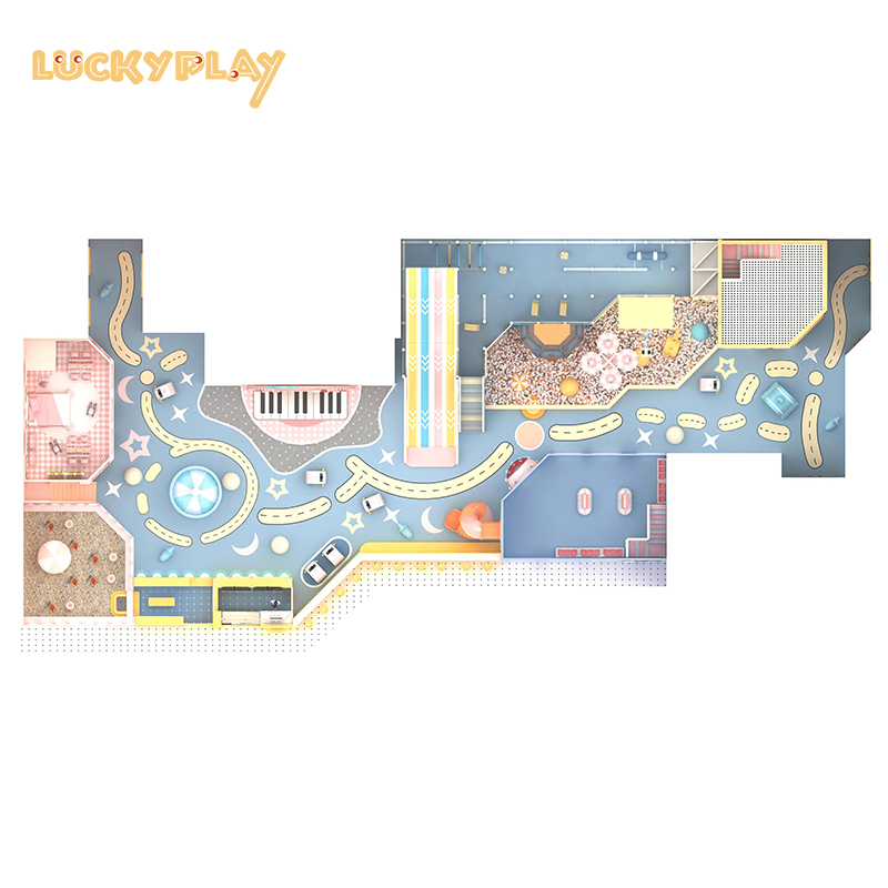 Indoor playhouse soft play area