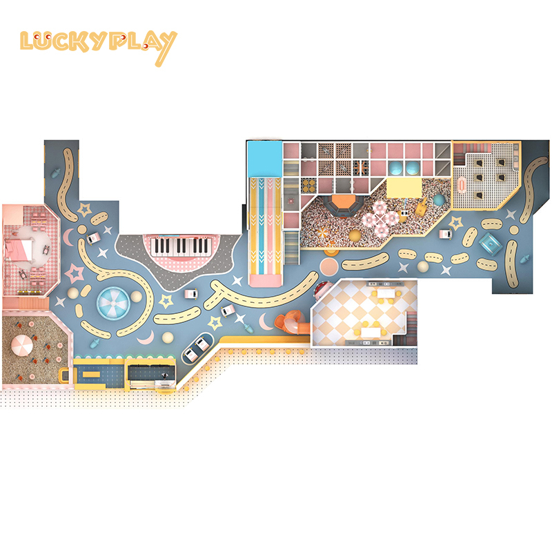 Indoor playhouse soft play area