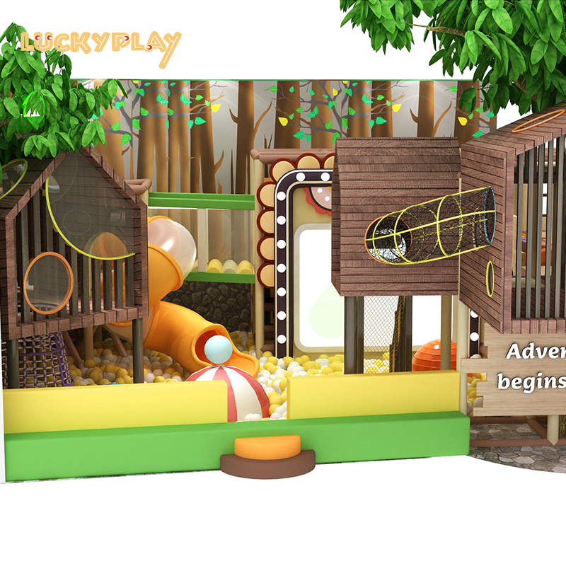 Jungle themed children's indoor play equipment