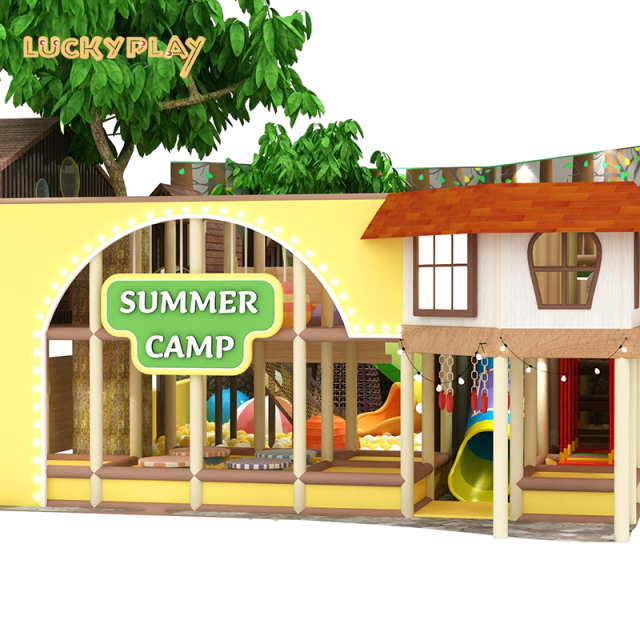 Jungle themed children's indoor play equipment