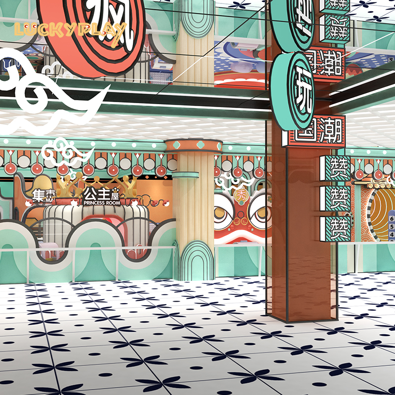 Chinese trend children's indoor playground design scheme