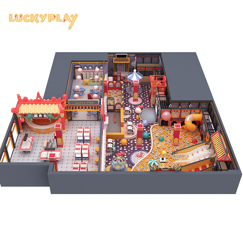 Red Chinese theme indoor playground