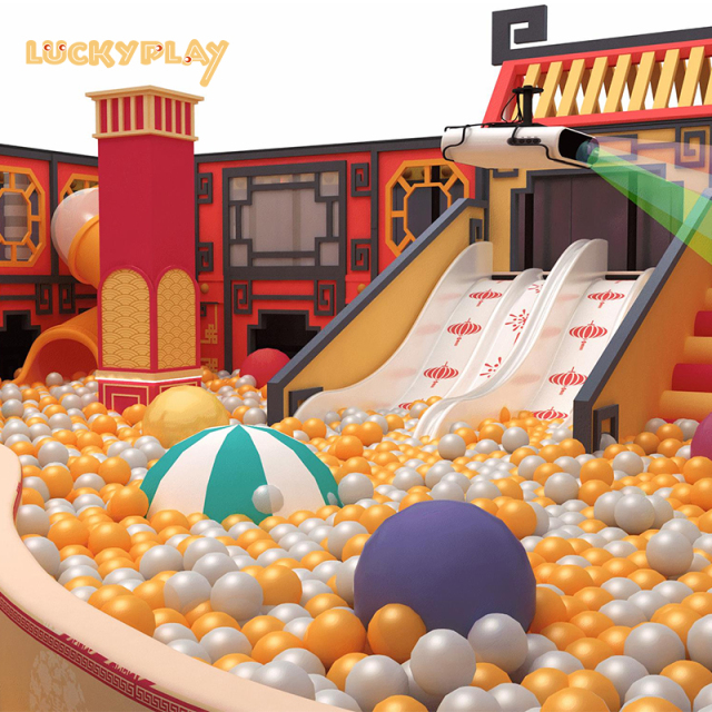 Red Chinese theme indoor playground