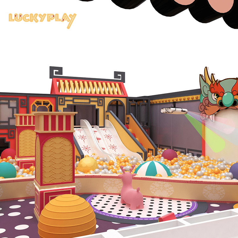 Red Chinese theme indoor playground