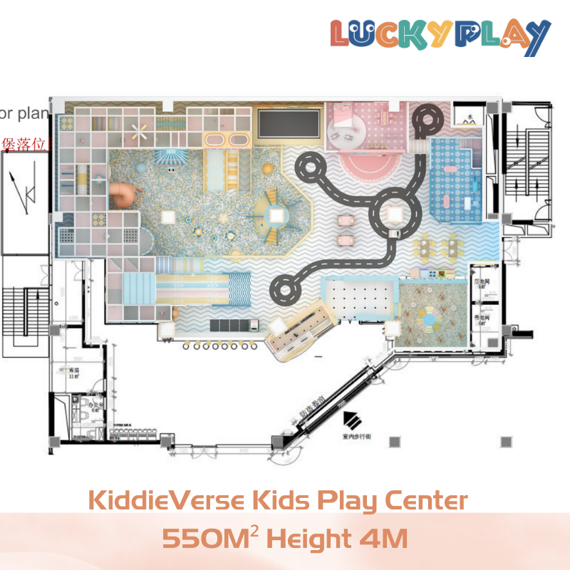 550M² Custom Design KiddieVerse Kids Play Center