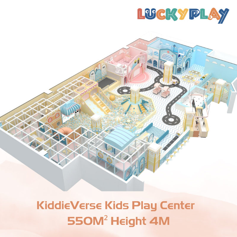 550M² Custom Design KiddieVerse Kids Play Center